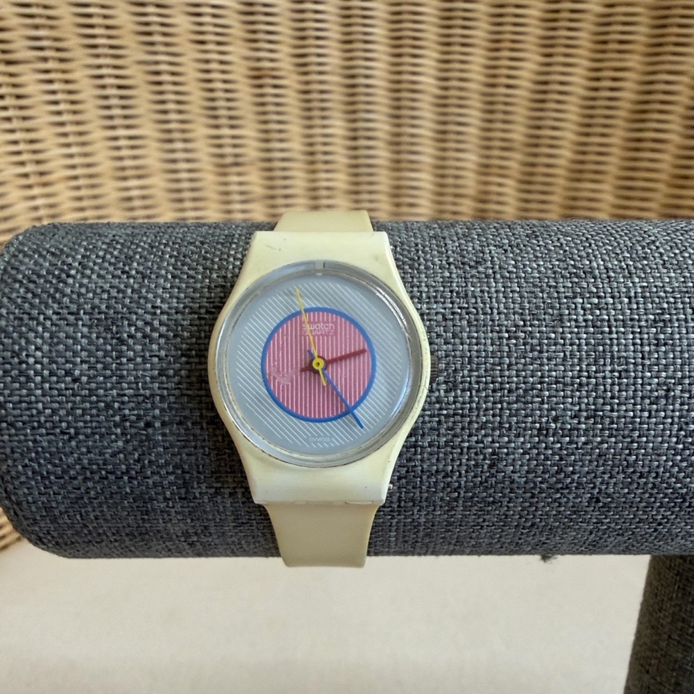 Vintage Raspberry Swatch Watch from the 1980’s New Battery
